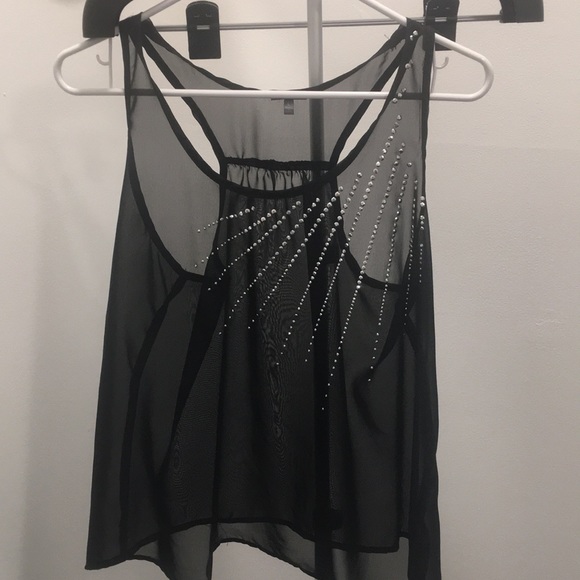Charlotte Russe Tops - Sheer black tank Charlotte Russe Tops - Sheer black tank